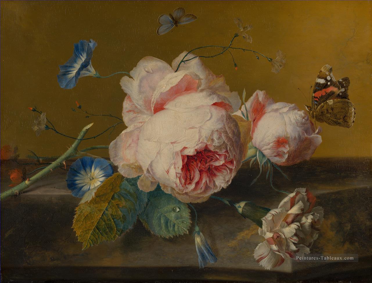 Fleur nature morte Jan van Huysum fleurs classiques Peintures à l'huile